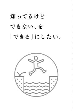 知ってるけどできない、を「できる」にしたい。